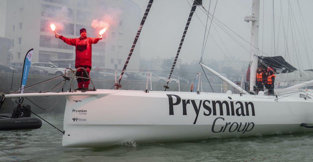 passaggio nel canale di Les Sables D'Olonne arrivo Vendèe Globe